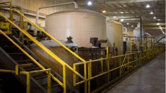 A steel pickling tank at the National Material Company facility.